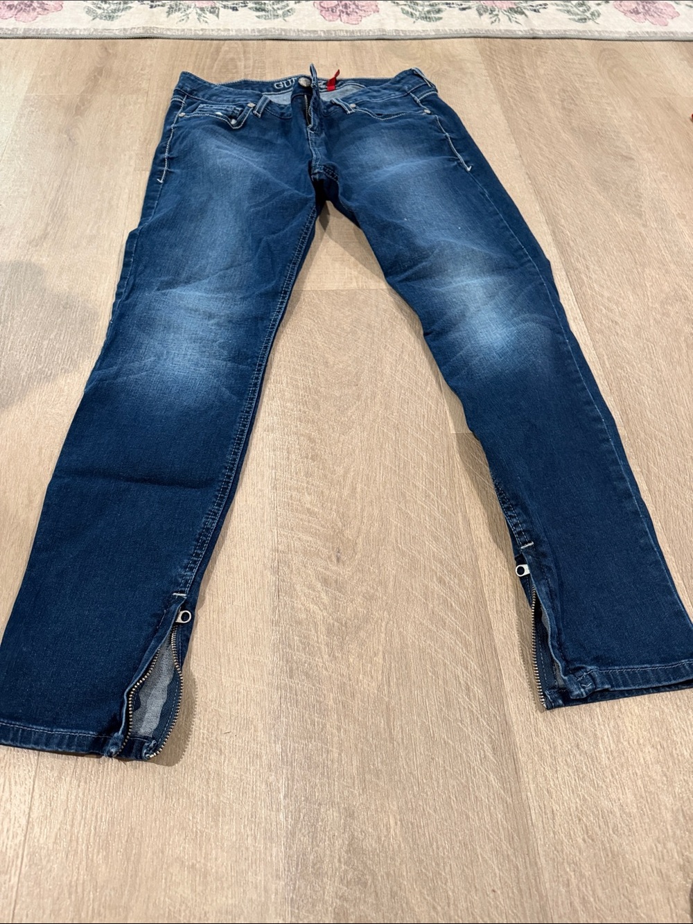 Guess Denim Jeans with Red Accent - Dark Blue - Picture 3 of 6